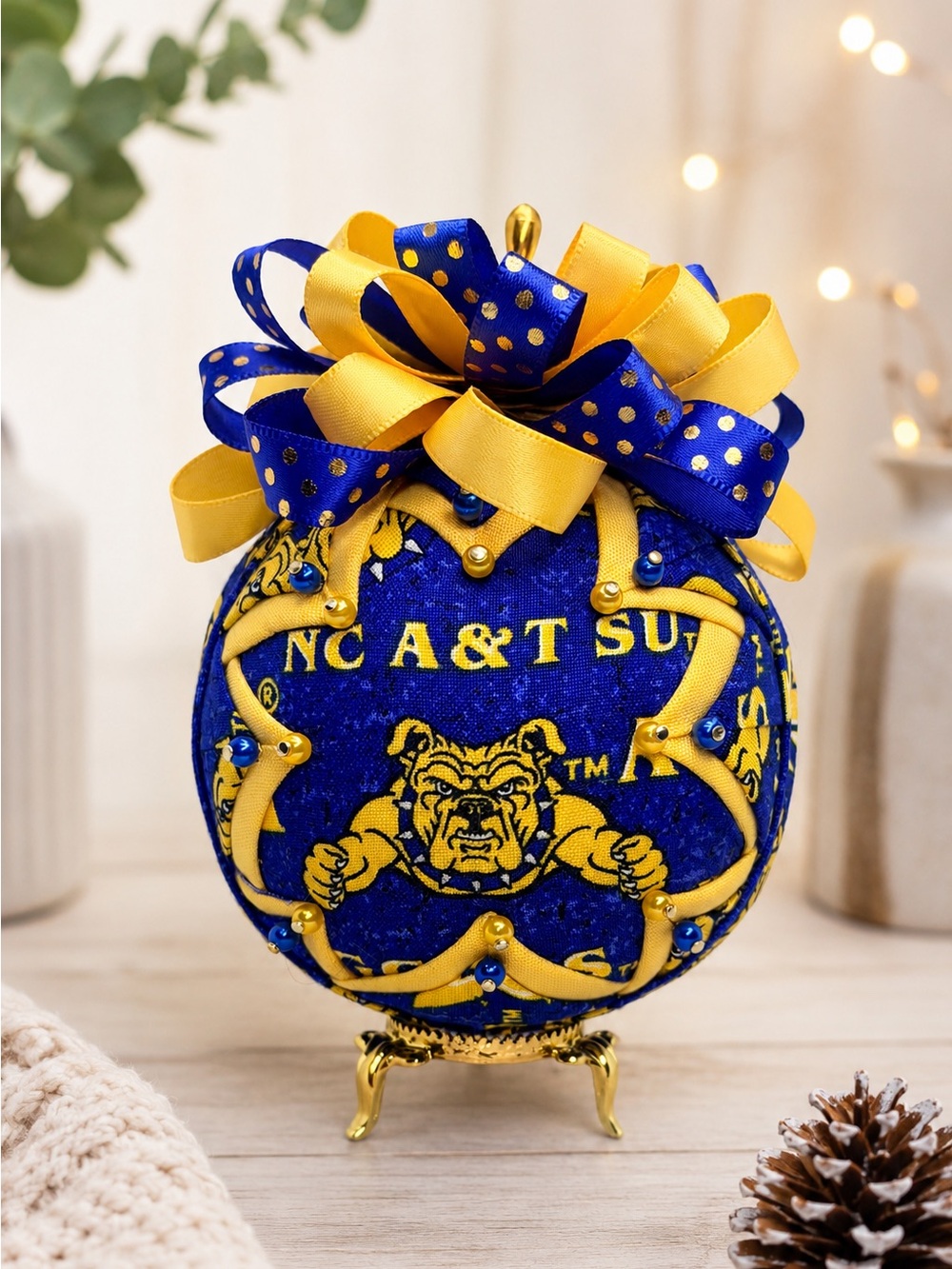 NC A&T Ornament, GHOE Decor, Aggies Ornament